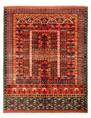 Tapis afghan - 196 x 158 cm - rouge