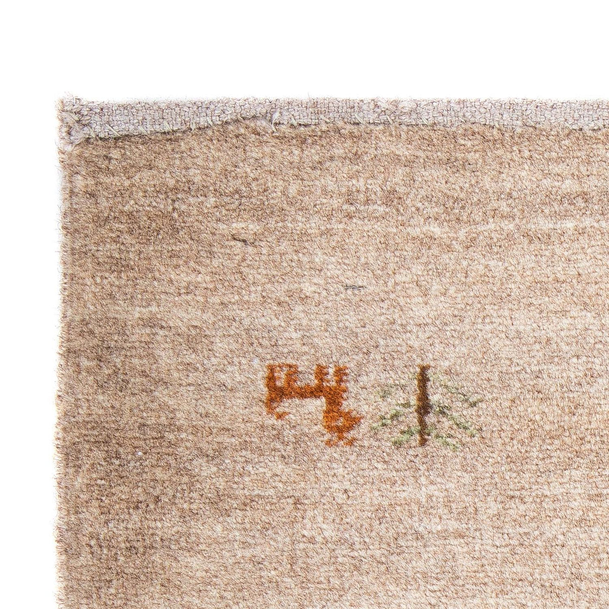 Tapis Gabbeh - Loribaft Persan - 60 x 40 cm - chocolat clair