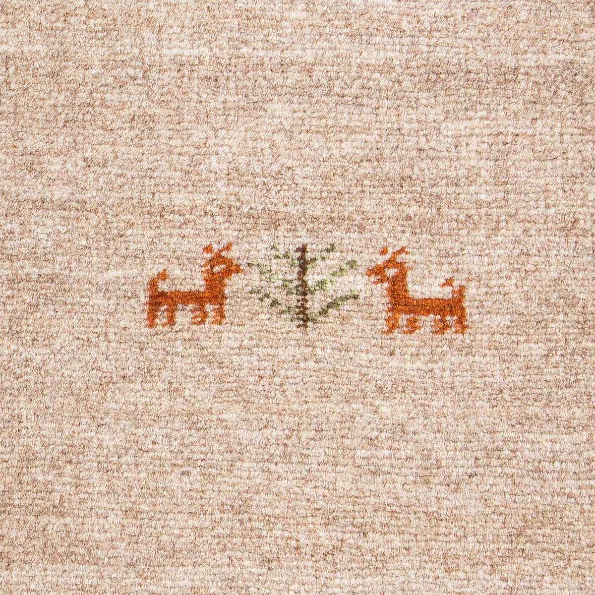 Tapis Gabbeh - Loribaft Persan - 60 x 40 cm - chocolat clair