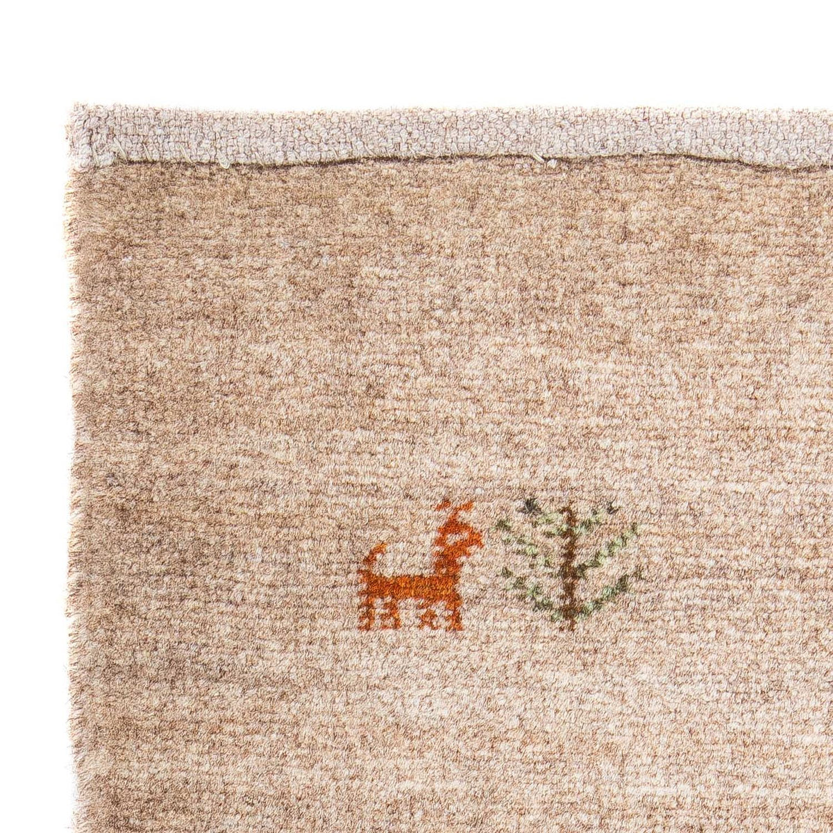 Tapis Gabbeh - Loribaft Persan - 60 x 40 cm - chocolat clair