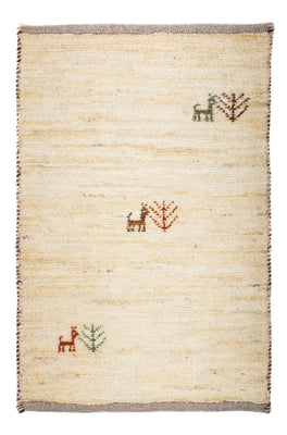 Tapis Gabbeh - Loribaft Persan - 60 x 40 cm - beige