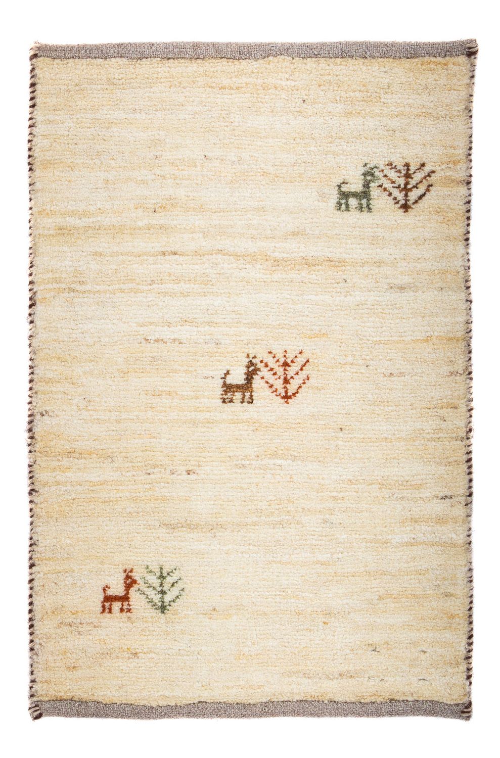 Tapis Gabbeh - Loribaft Persan - 60 x 40 cm - beige