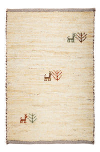 Tapis Gabbeh - Loribaft Persan - 60 x 40 cm - beige