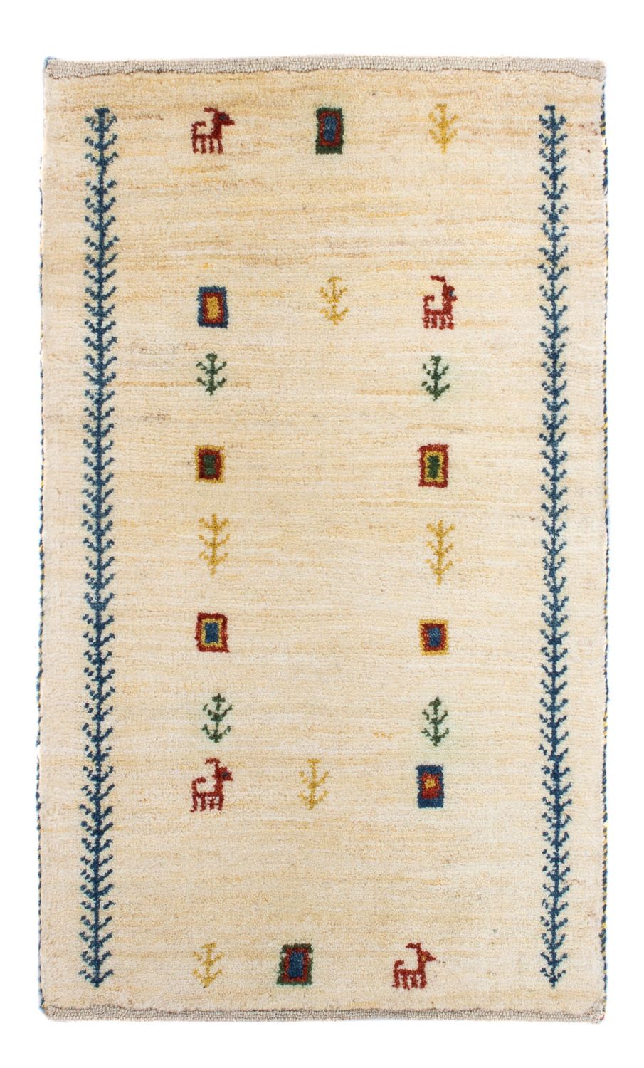 Tapis Gabbeh - Loribaft Persan - 87 x 51 cm - beige