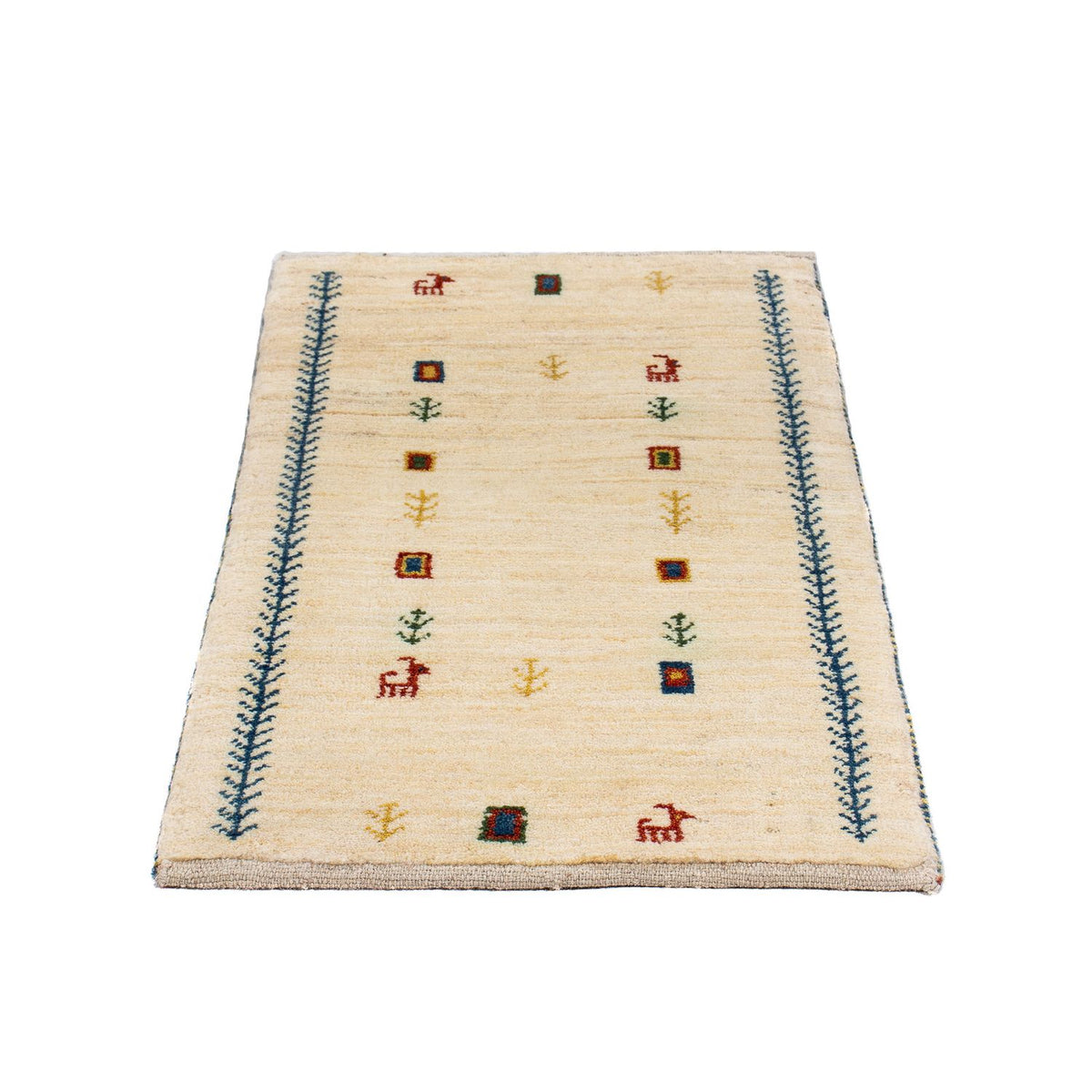 Tapis Gabbeh - Loribaft Persan - 87 x 51 cm - beige
