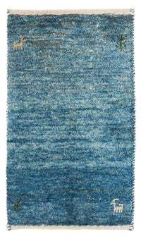 Tapis Gabbeh - Loribaft Persan - 60 x 40 cm - bleu clair