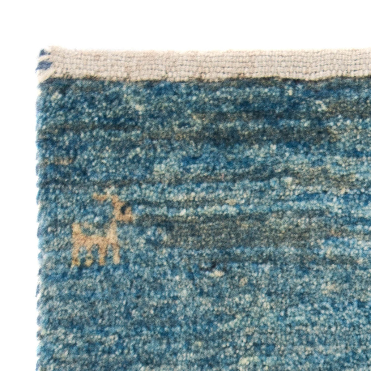 Tapis Gabbeh - Loribaft Persan - 60 x 40 cm - bleu clair