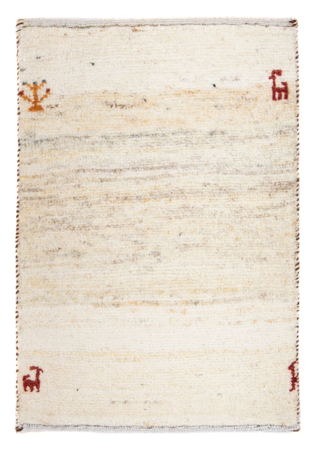 Tapis Gabbeh - Loribaft Persan - 60 x 40 cm - beige