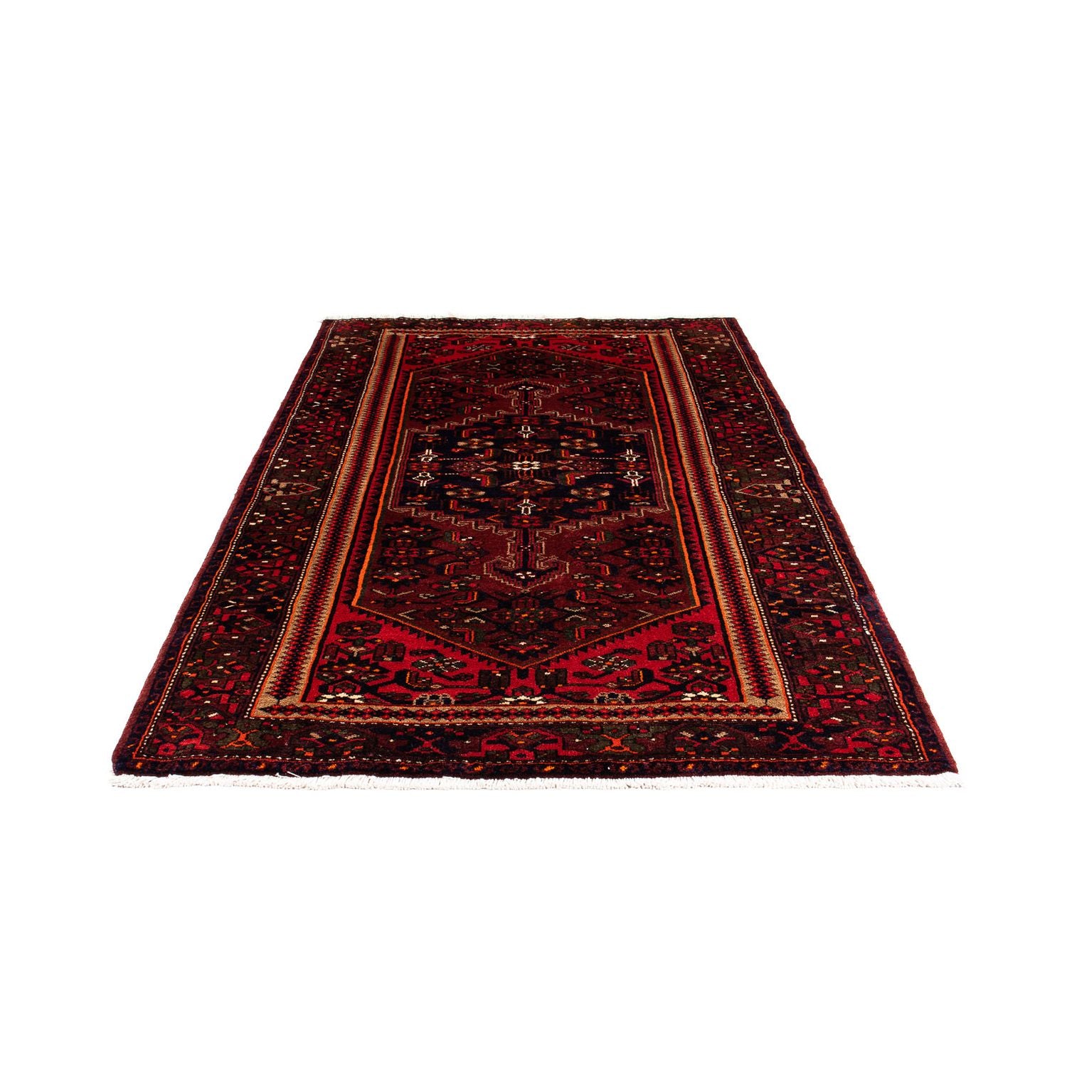 Tapis persan - Nomadic - 226 x 146 cm - rouge foncé