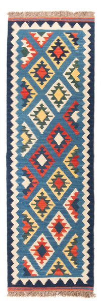 Tapis de couloir Tapis Kelim - Oriental - 204 x 62 cm - bleu