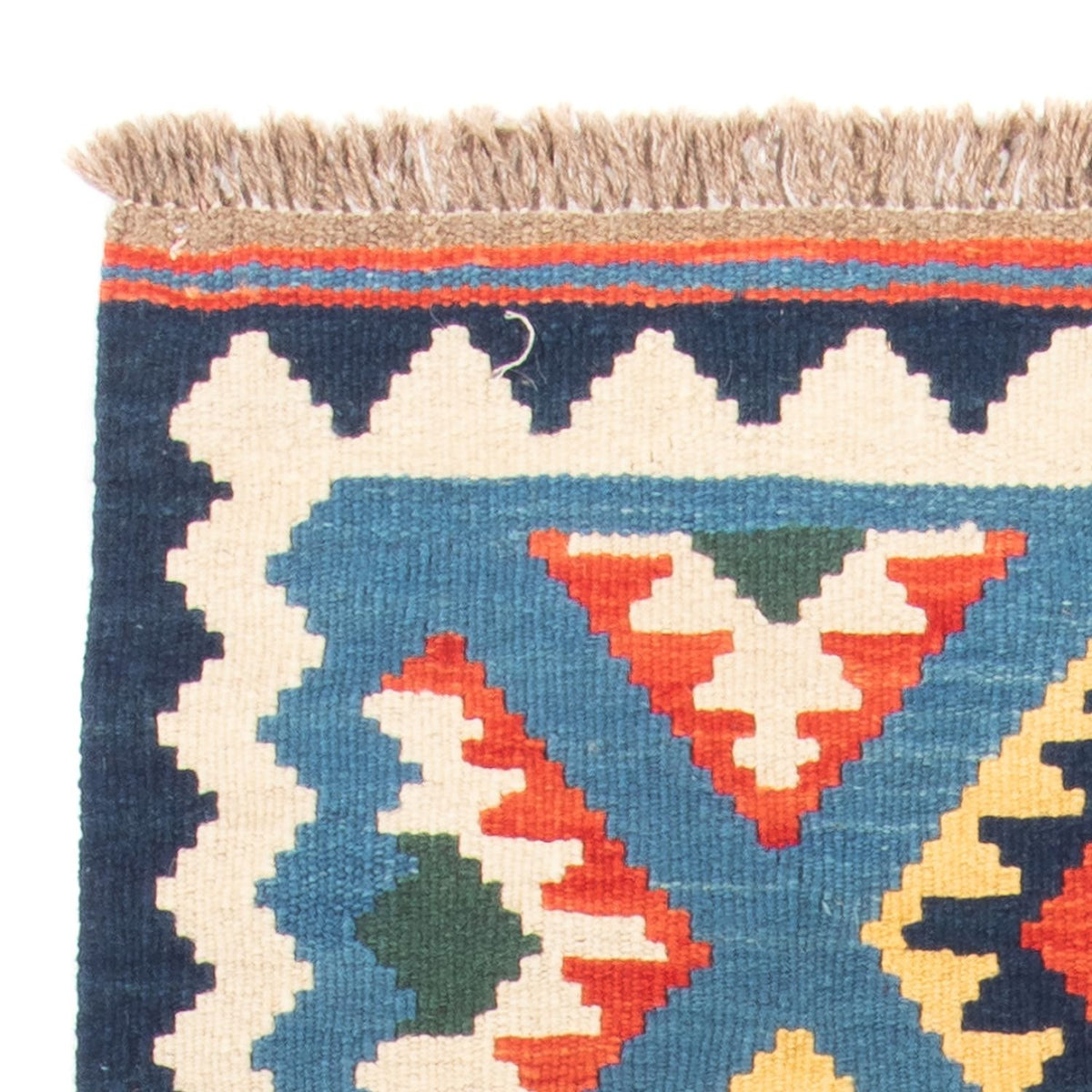 Tapis de couloir Tapis Kelim - Oriental - 204 x 62 cm - bleu