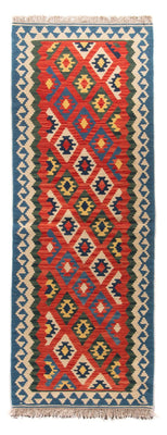 Tapis de couloir Tapis Kelim - Oriental - 206 x 60 cm - rouge foncé