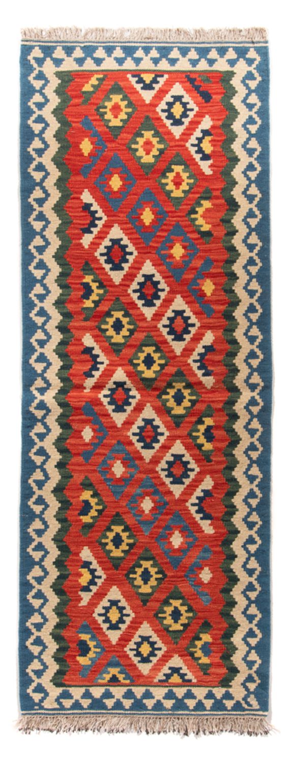 Tapis de couloir Tapis Kelim - Oriental - 206 x 60 cm - rouge foncé