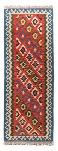 Tapis de couloir Tapis Kelim - Oriental - 206 x 60 cm - rouge foncé