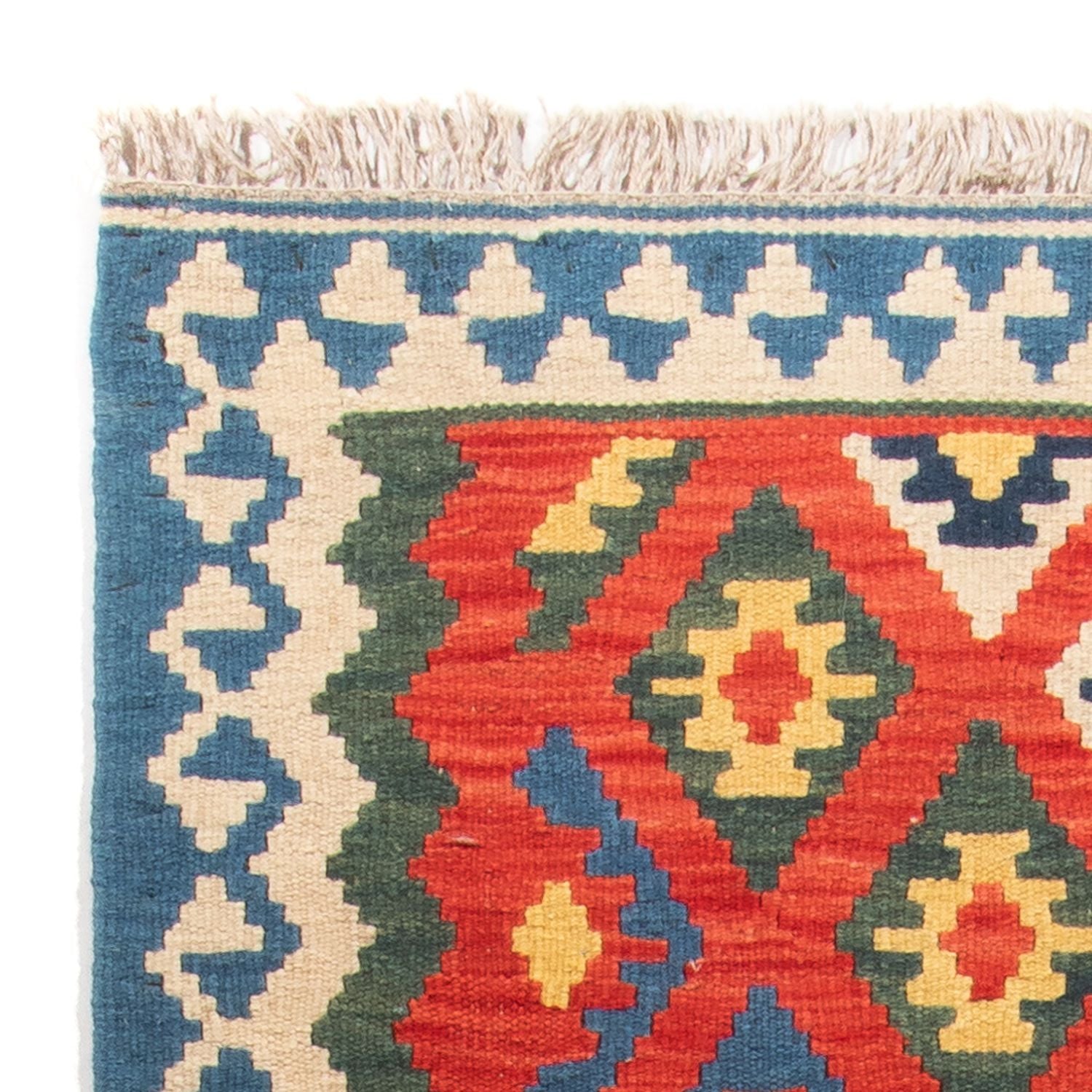 Tapis de couloir Tapis Kelim - Oriental - 206 x 60 cm - rouge foncé