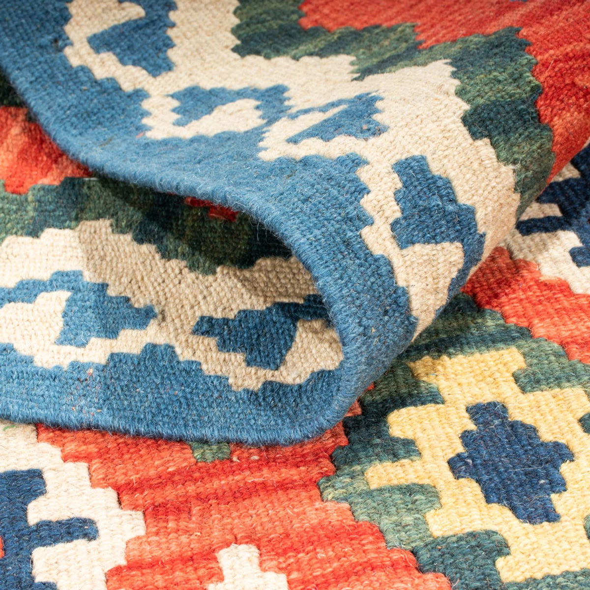 Tapis de couloir Tapis Kelim - Oriental - 206 x 60 cm - rouge foncé