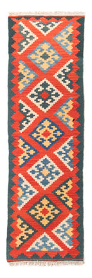 Tapis de couloir Tapis Kelim - Oriental - 207 x 62 cm - rouge foncé