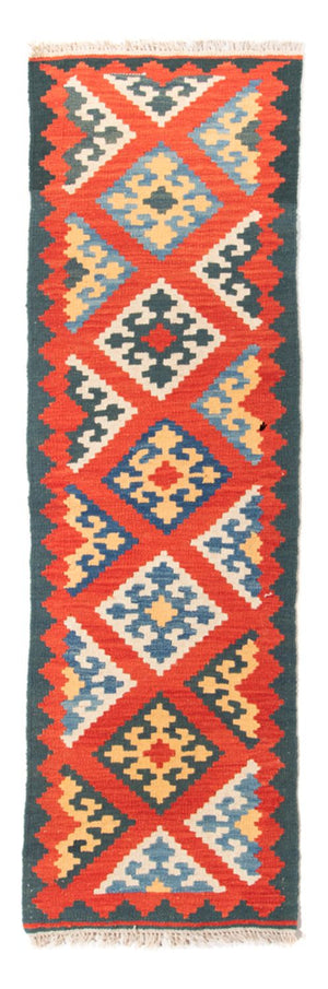 Tapis de couloir Tapis Kelim - Oriental - 207 x 62 cm - rouge foncé