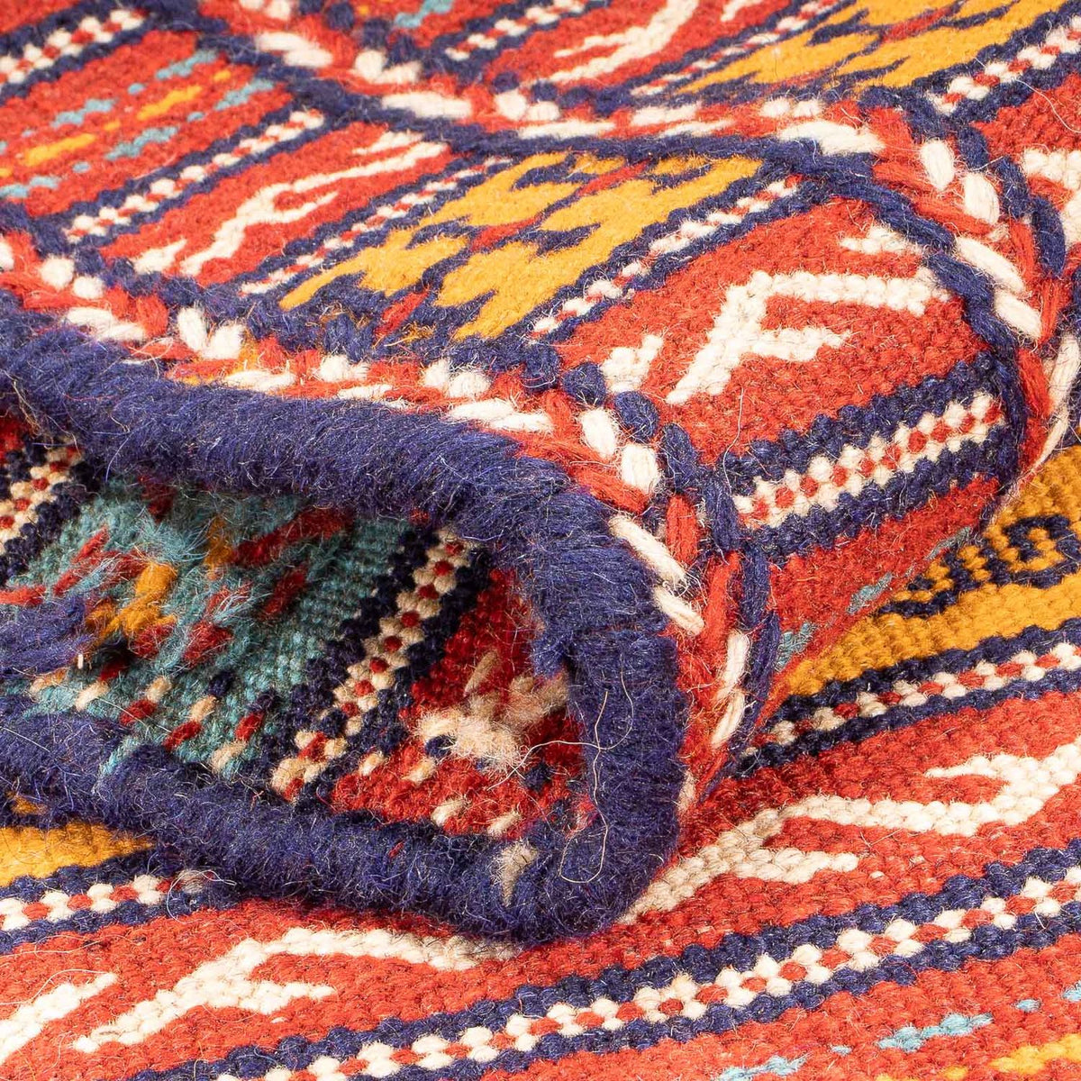 Tapis de couloir Tapis Kelim - Oriental - 200 x 70 cm - multicolore