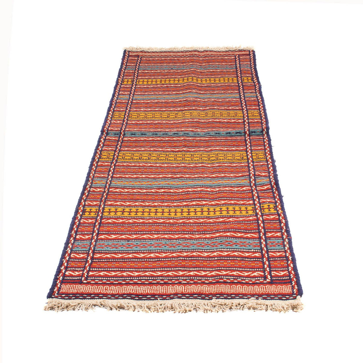 Tapis de couloir Tapis Kelim - Oriental - 200 x 70 cm - multicolore