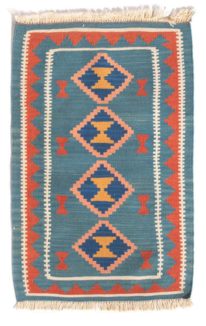 Tapis Kelim - Oriental - 96 x 63 cm - multicolore
