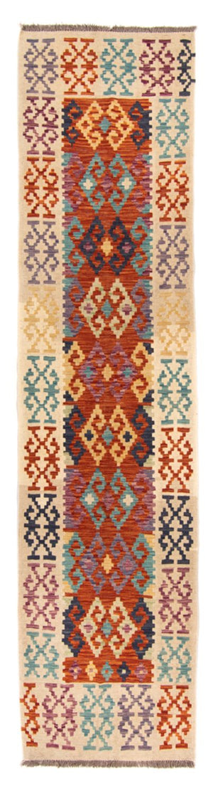 Tapis de couloir Tapis Kelim - Splash - 302 x 83 cm - multicolore