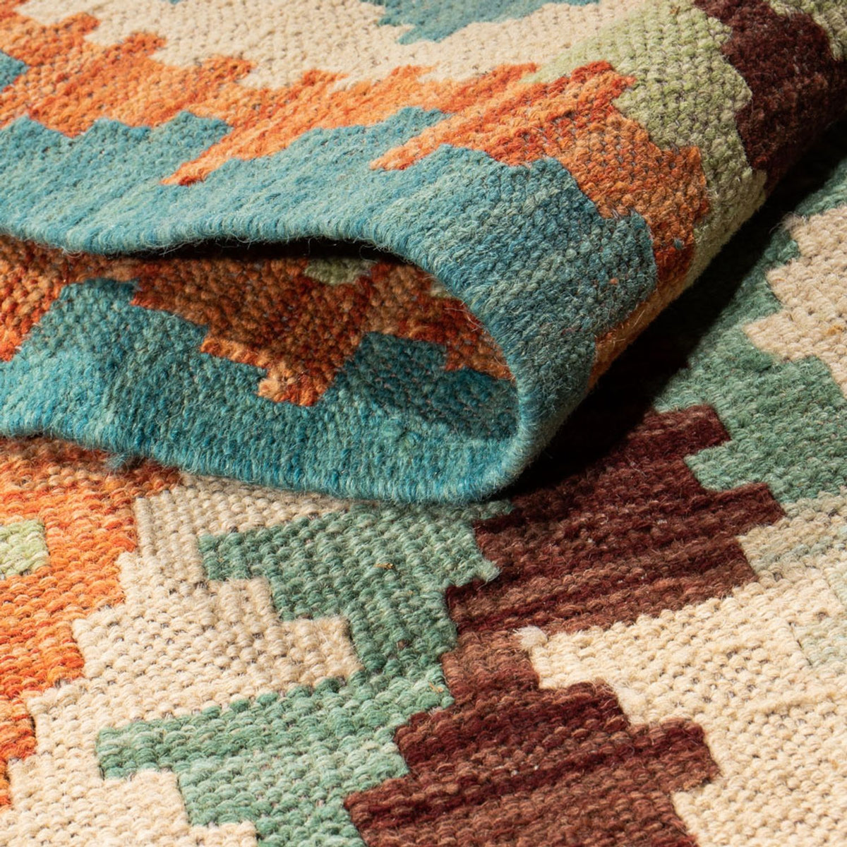 Tapis de couloir Tapis Kelim - Splash - 304 x 75 cm - multicolore