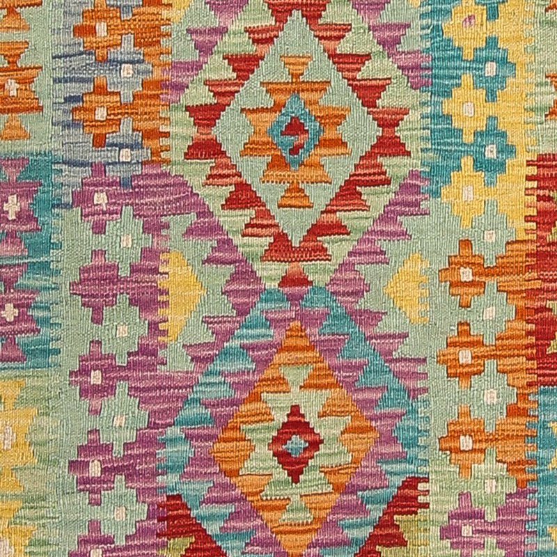 Tapis de couloir Tapis Kelim - Splash - 309 x 84 cm - multicolore