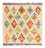 Tapis Kelim - Splash carré  - 52 x 50 cm - multicolore