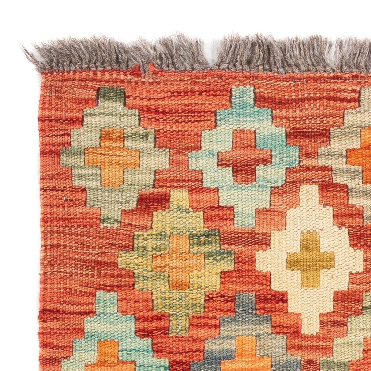 Tapis Kelim - Splash carré  - 52 x 50 cm - multicolore