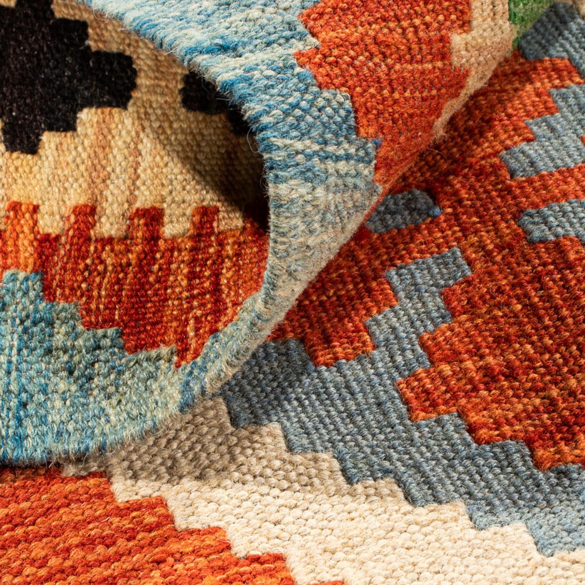 Tapis Kelim - Splash - 89 x 63 cm - multicolore