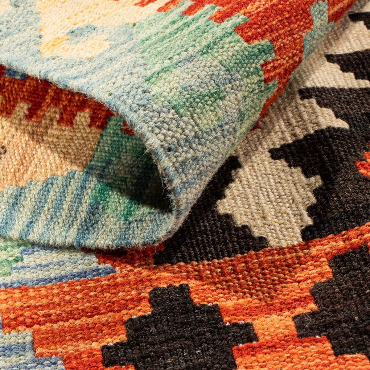 Tapis Kelim - Splash - 89 x 63 cm - multicolore