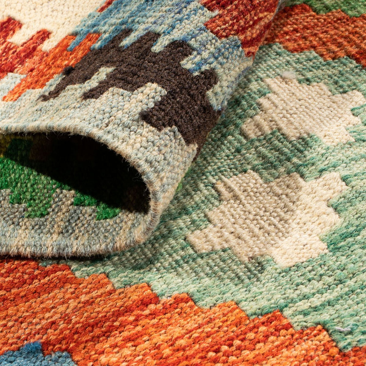 Tapis Kelim - Splash - 89 x 63 cm - multicolore