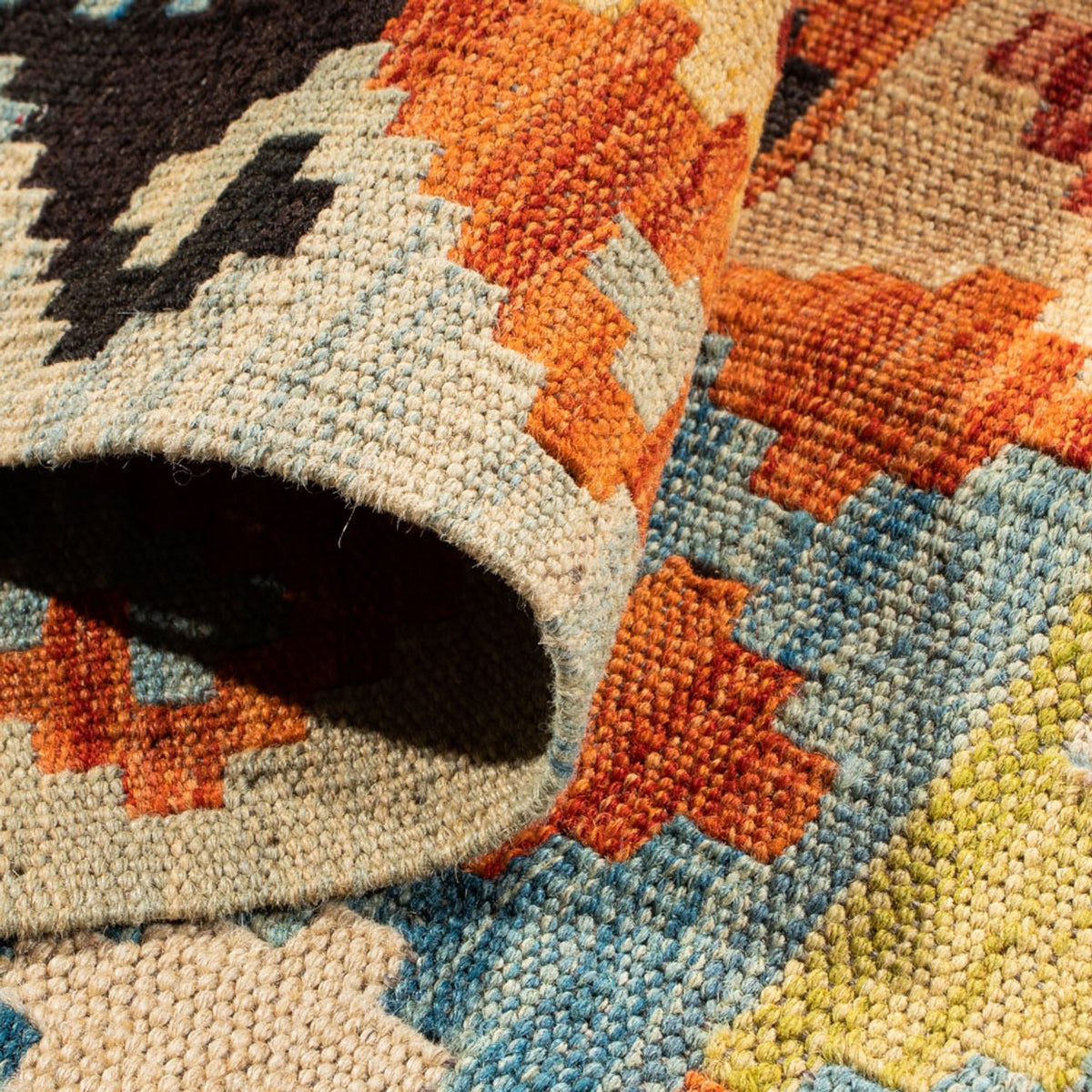 Tapis Kelim - Splash - 89 x 63 cm - multicolore