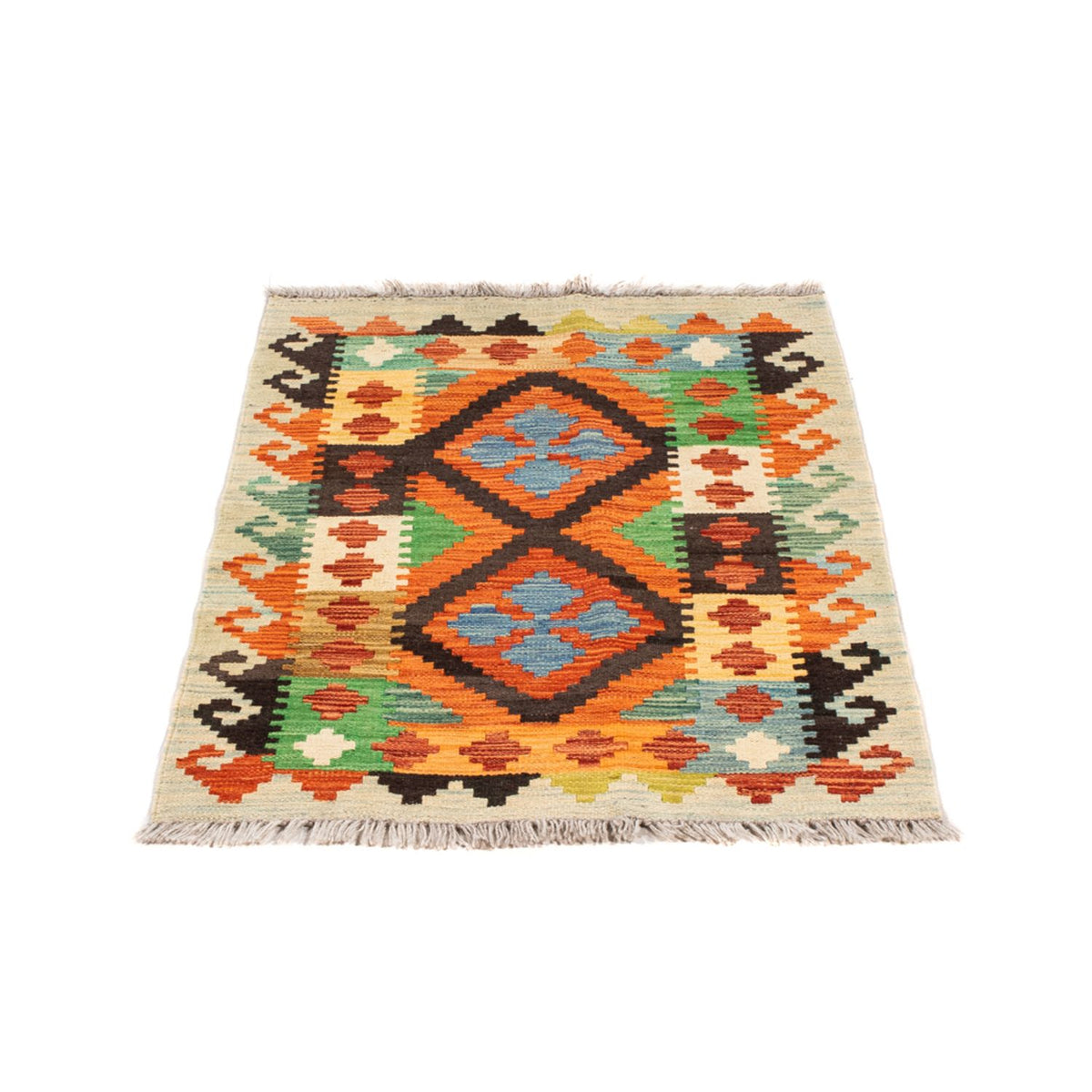 Tapis Kelim - Splash - 89 x 63 cm - multicolore