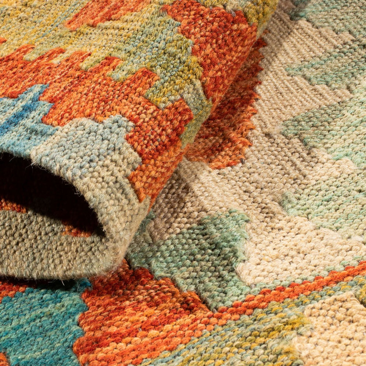 Tapis Kelim - Splash - 89 x 63 cm - multicolore