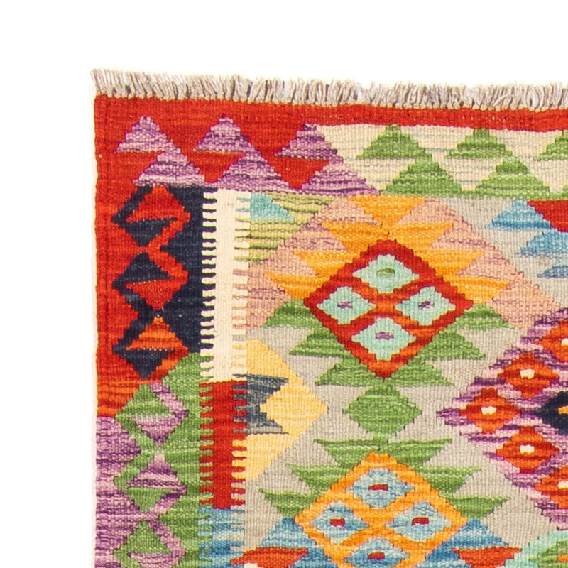 Tapis de couloir Tapis Kelim - Splash - 195 x 75 cm - multicolore