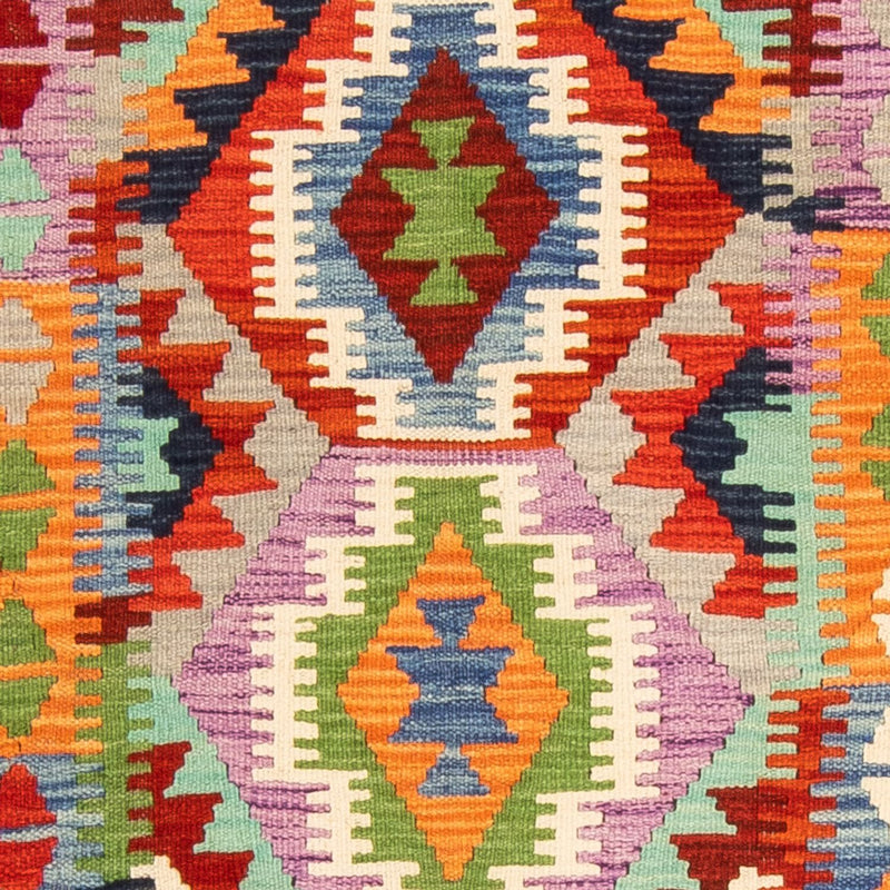 Tapis de couloir Tapis Kelim - Splash - 208 x 86 cm - multicolore