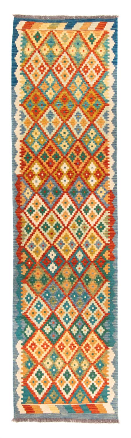 Tapis de couloir Tapis Kelim - Splash - 297 x 80 cm - multicolore