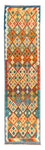 Tapis de couloir Tapis Kelim - Splash - 297 x 80 cm - multicolore