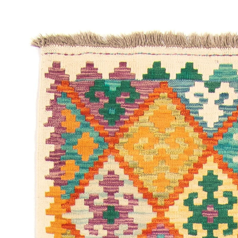 Tapis de couloir Tapis Kelim - Splash - 297 x 86 cm - multicolore