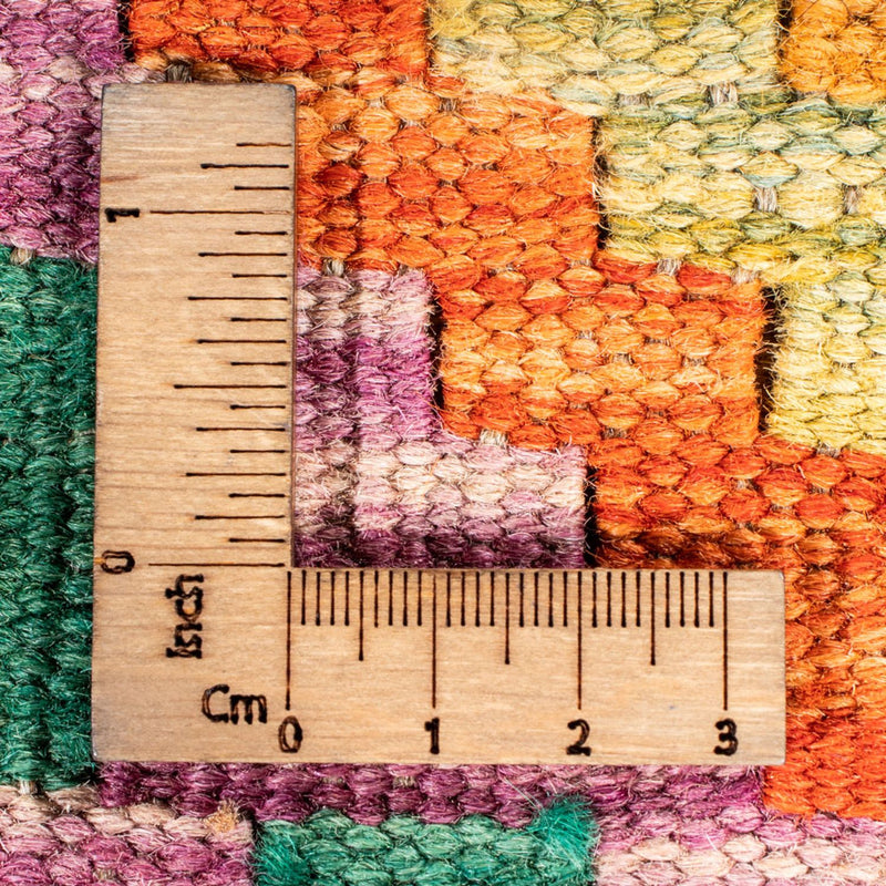 Tapis de couloir Tapis Kelim - Splash - 297 x 86 cm - multicolore