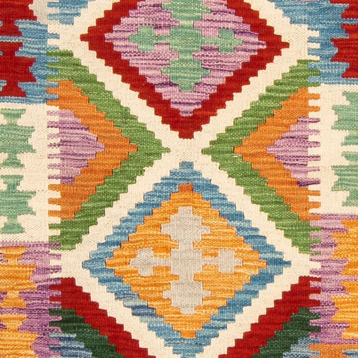 Tapis de couloir Tapis Kelim - Splash - 292 x 80 cm - multicolore