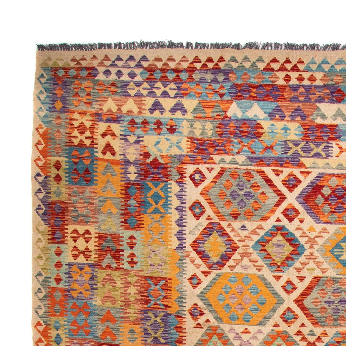 Tapis Kelim - Splash - 401 x 303 cm - multicolore