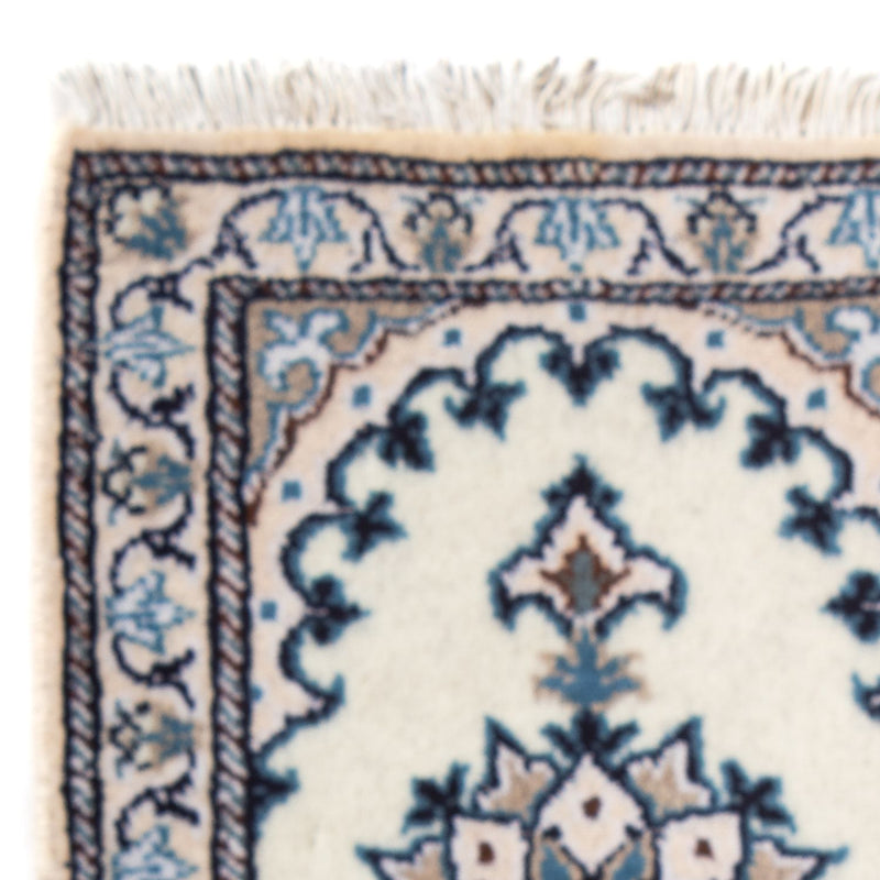 Tapis persan - Nain - 60 x 40 cm - crème