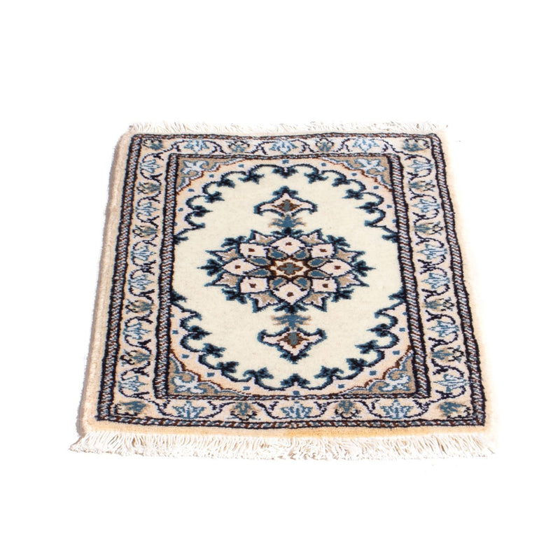 Tapis persan - Nain - 60 x 40 cm - crème