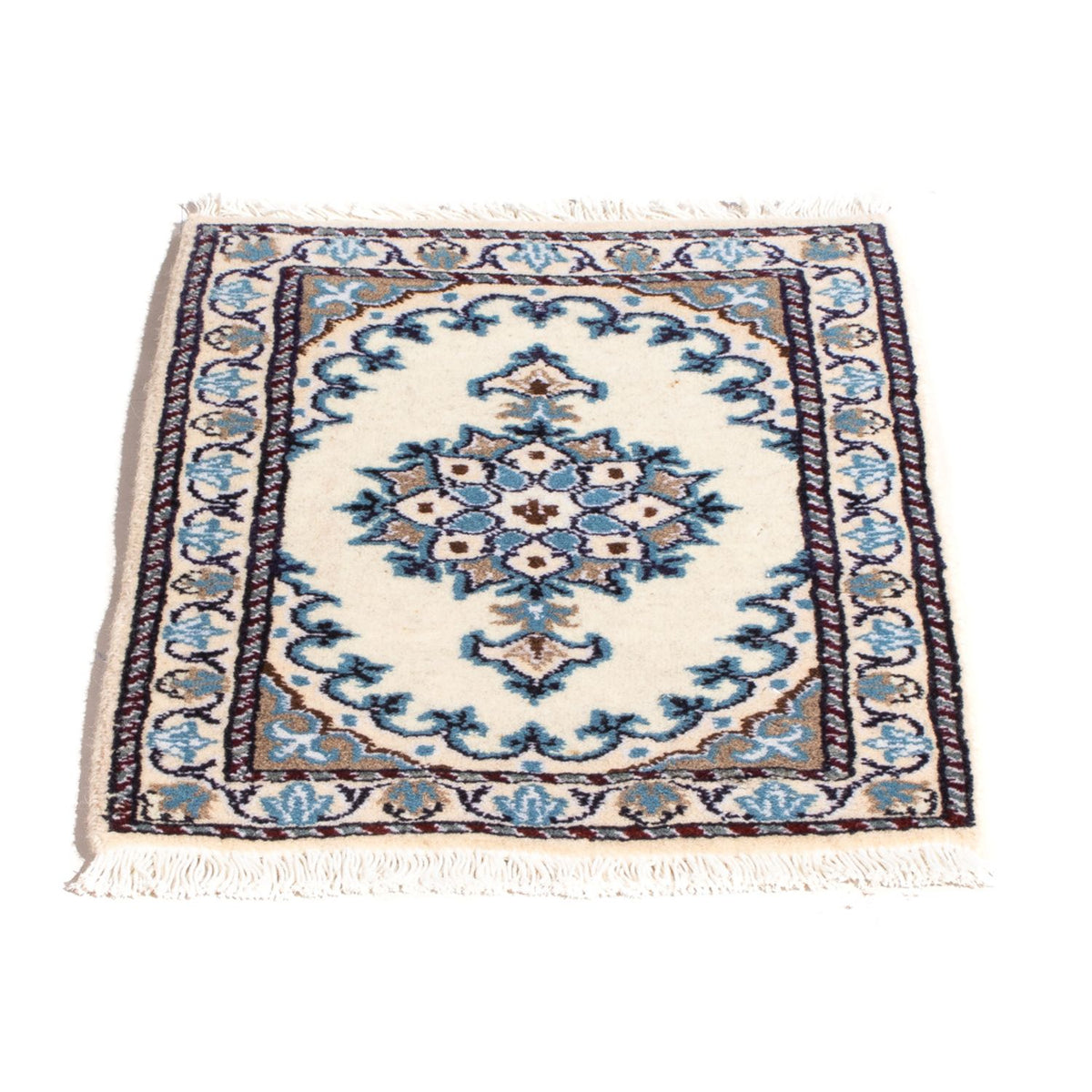 Tapis persan - Nain - 60 x 40 cm - crème