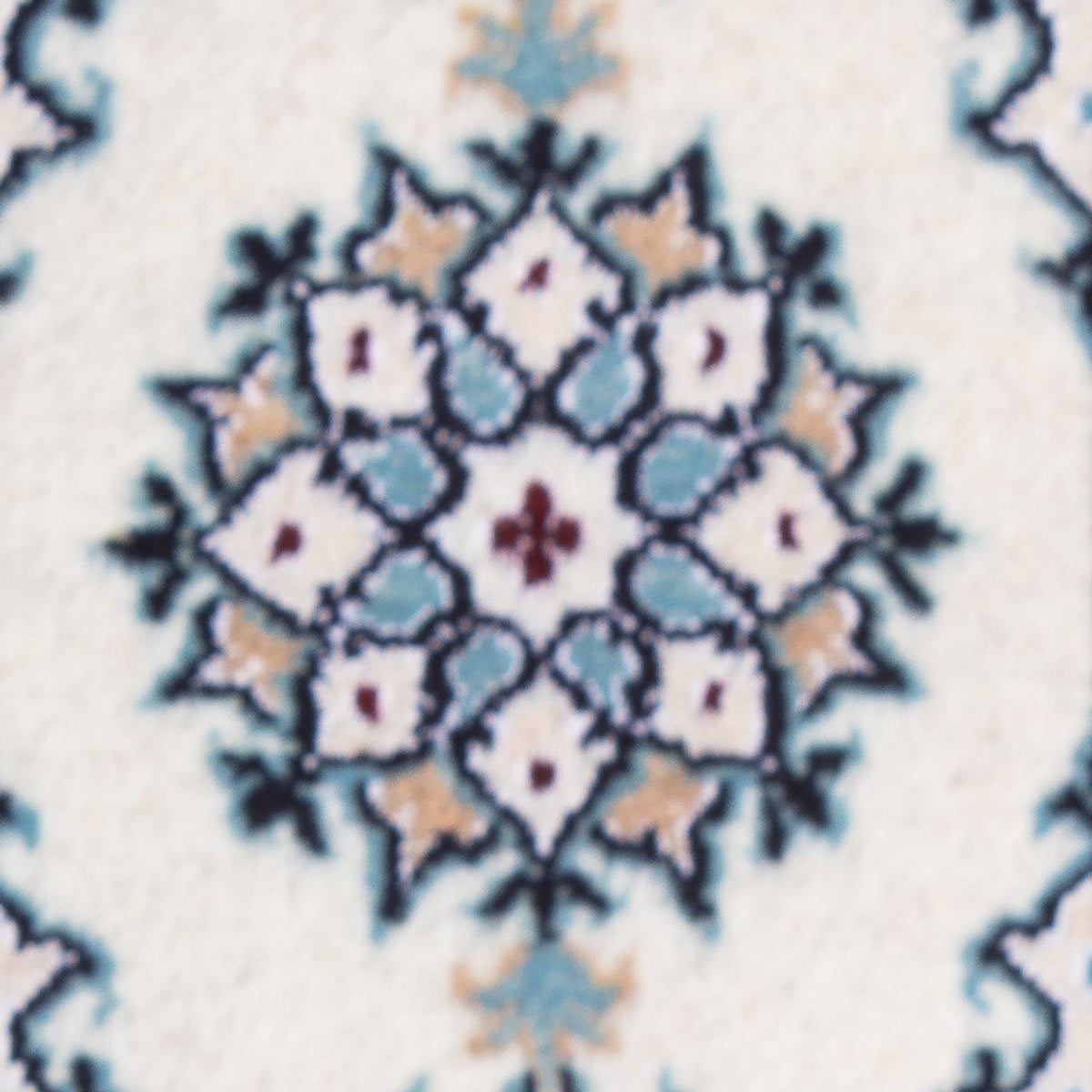 Tapis persan - Nain - 60 x 40 cm - crème