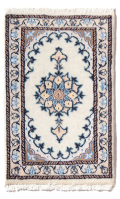 Tapis persan - Nain - 60 x 40 cm - crème