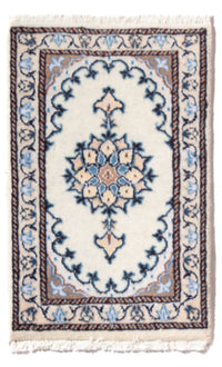Tapis persan - Nain - 60 x 40 cm - crème
